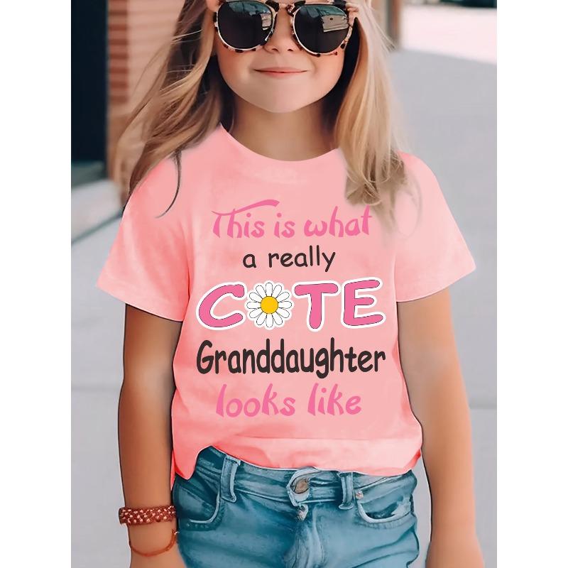 Europäische Größe Sommer Mode Mädchen Kurzarm T-Shirt Buchstabendruck Lässiges Oberteil