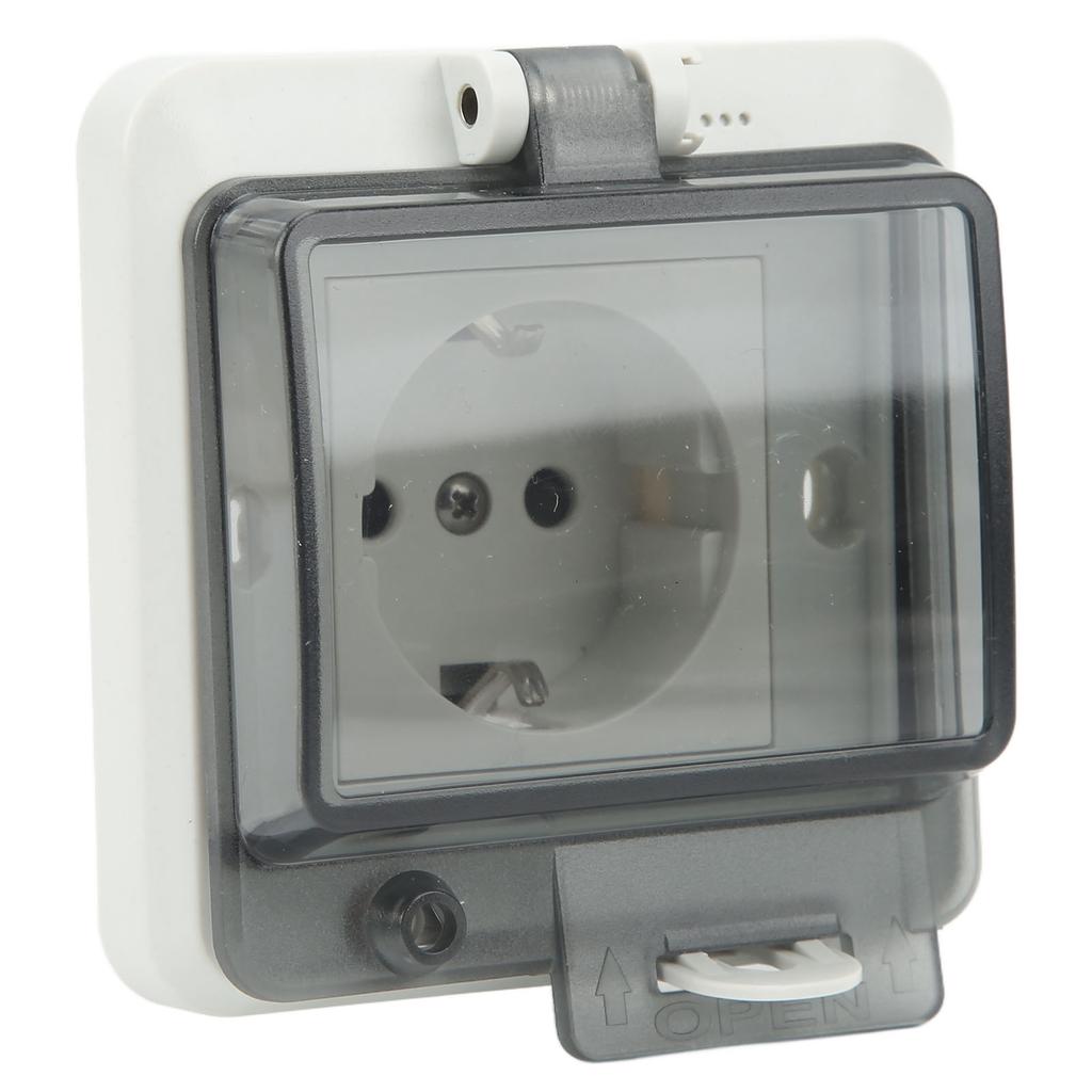 Standard IP66 Waterproof Wall Outlet Wall Mounted Concealed Plug Adapter Socket with PC Shell 16A