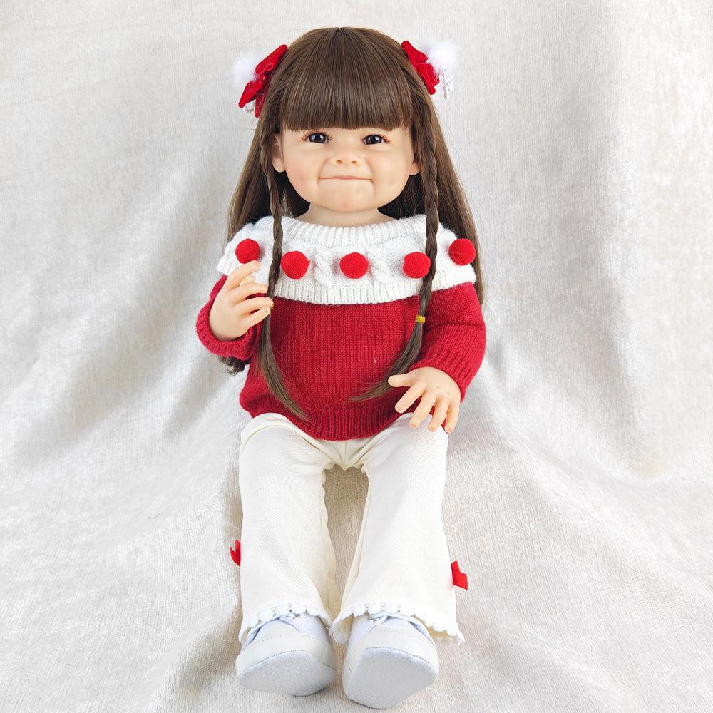 

55cm Realistic Princess Doll Toy with Changeable Clothes – Perfect for Christmas and New Year Gifts Full Set (Doll + Clothes)