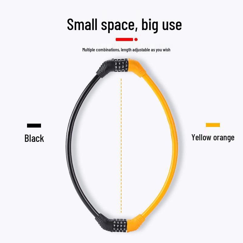 Four-Digit Anti-Theft Bicycle and Electric Vehicle Lock with Steel Wire