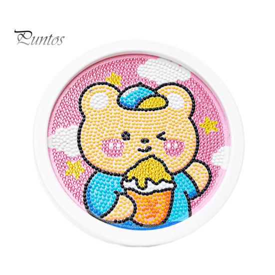 

Мультфильм панда узор горный хрусталь картина DIY дети ручная работа плитка кролик круглый горный хрусталь картина подарок на день рождения B