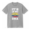 Ecuadorian Pride T Shirt Its In My Dna With Ecuador Flag Print Unique Ethnic Design Vintage Fashion Soft Comfortable