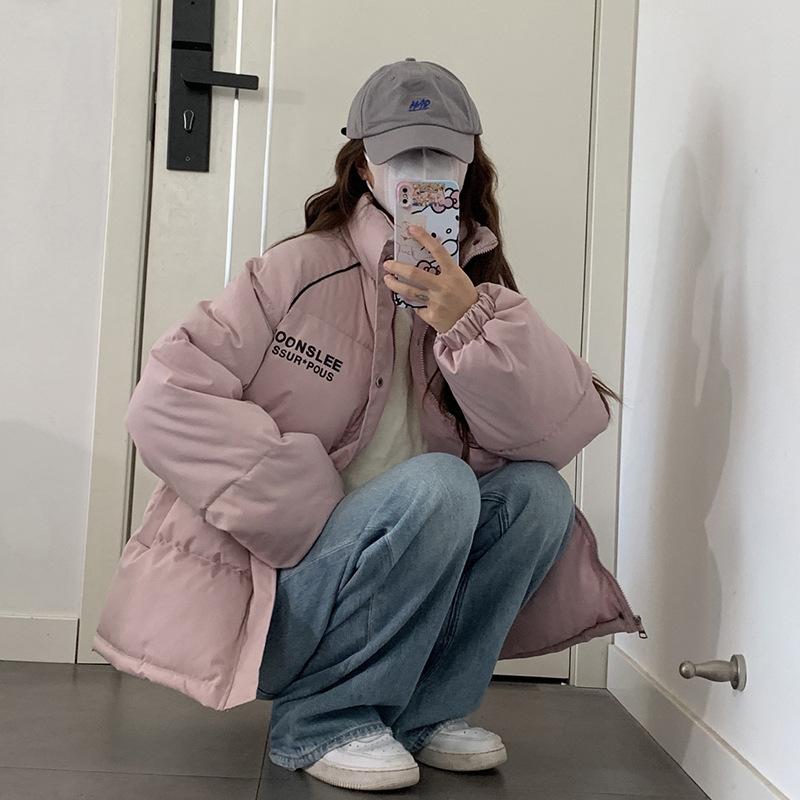 Winter solid color new down cotton jacket short style women's Korean style ladies cotton jacket puffer coat