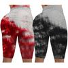 Women Wrinkled Tie- Leggings Stretch Running Fitness Yoga Pants Biker Shorts