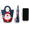 Stylish Elk Snowman Christmas Gift Bag Large Capacity Cartoon Kids Candy Tote Bag Funny Cute Bear Santa Claus Bag Xmas