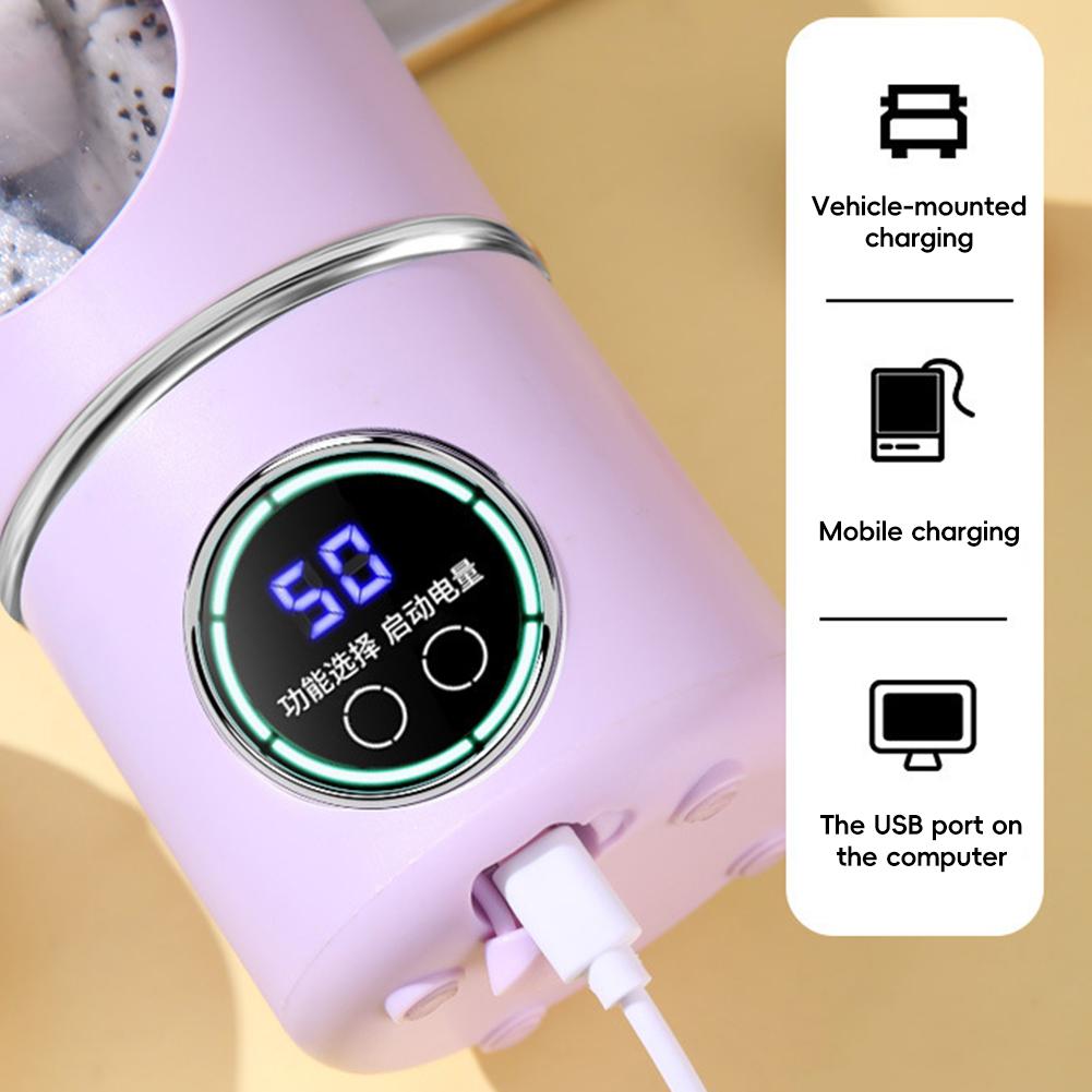 1500mah Nuovo 700ml Portatile 2-in-1 Spremiagrumi Frullatore Tazza Senza BPA Smoothie/Ghiaccio Frutta/Noci Bottiglia Frullatore Ufficio/Campeggio Regalo per Amanti del Fitness