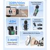 Microfono lavalier wireless BOYA BY-V3 con clip, microfono ricaricabile con cancellazione del rumore per iPhone, Android, fotocamera, live streaming, vlogging