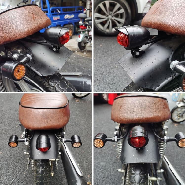 1 PC Motorcycle Red 12V LED Adjustable Cafe Racer Style Stop Tail Lamp Motorbike