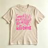 Smack My Ass Buy Me An Iced Coffee Funny Graphic Tshirt Sassy Pink Leopard Print Coffee Lover Tee Unisex Fashion Cotton Tops