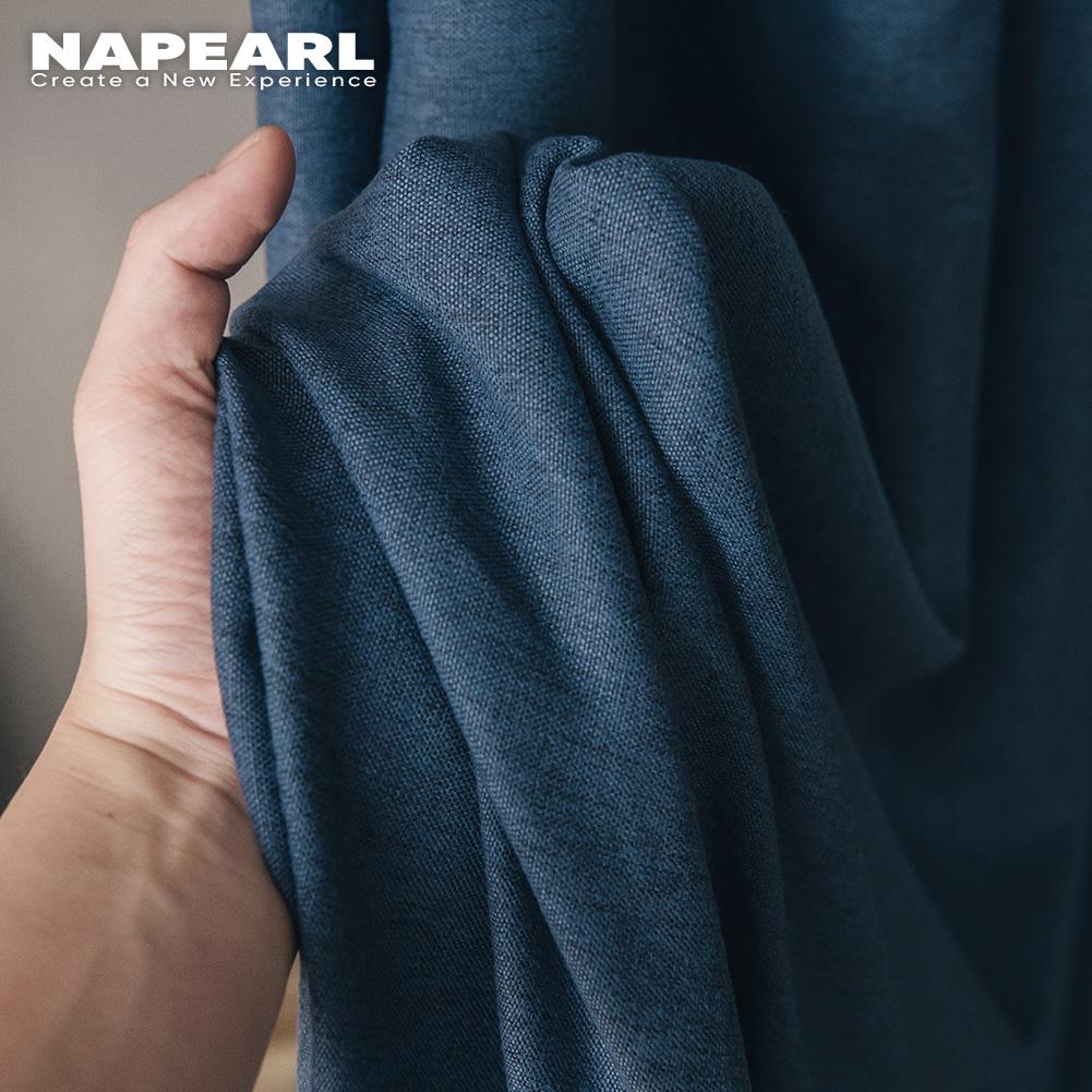 1 Stück NAPEARL Präzisions-Verdunkelungsvorhang 70% Verdunkelung Unifarbener Fensterbehang für Wohnzimmer Schlafzimmer Heimdekoration