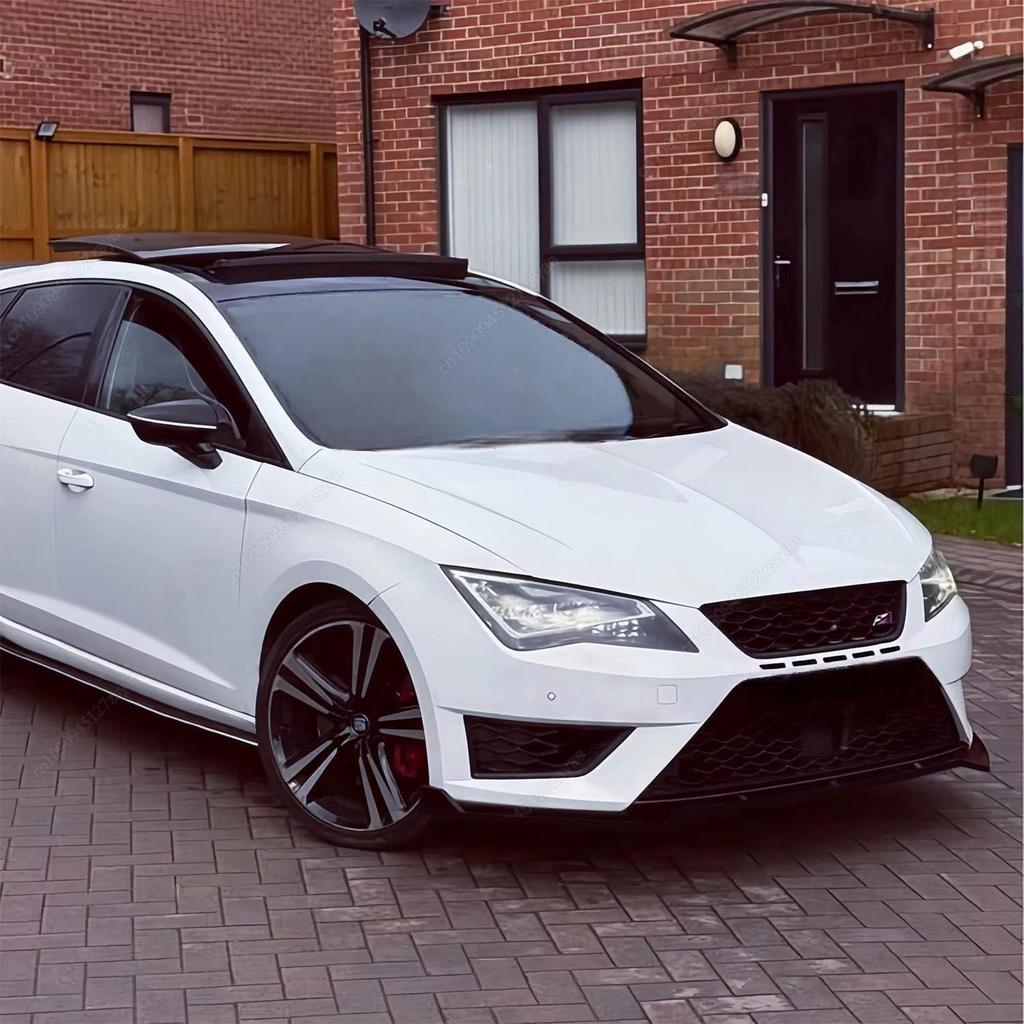 Car Front Bumper Lip Spoiler Splitter Diffuser For Seat Leon MK3 MK3.5 FR S/S S/C S/T Cupra 2013-2020 ABS Black Bodykits Tuning