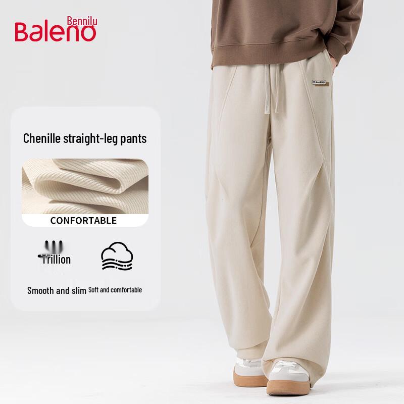 Baleno Men s Relaxed Fit Straight-Leg Casual Pants M
