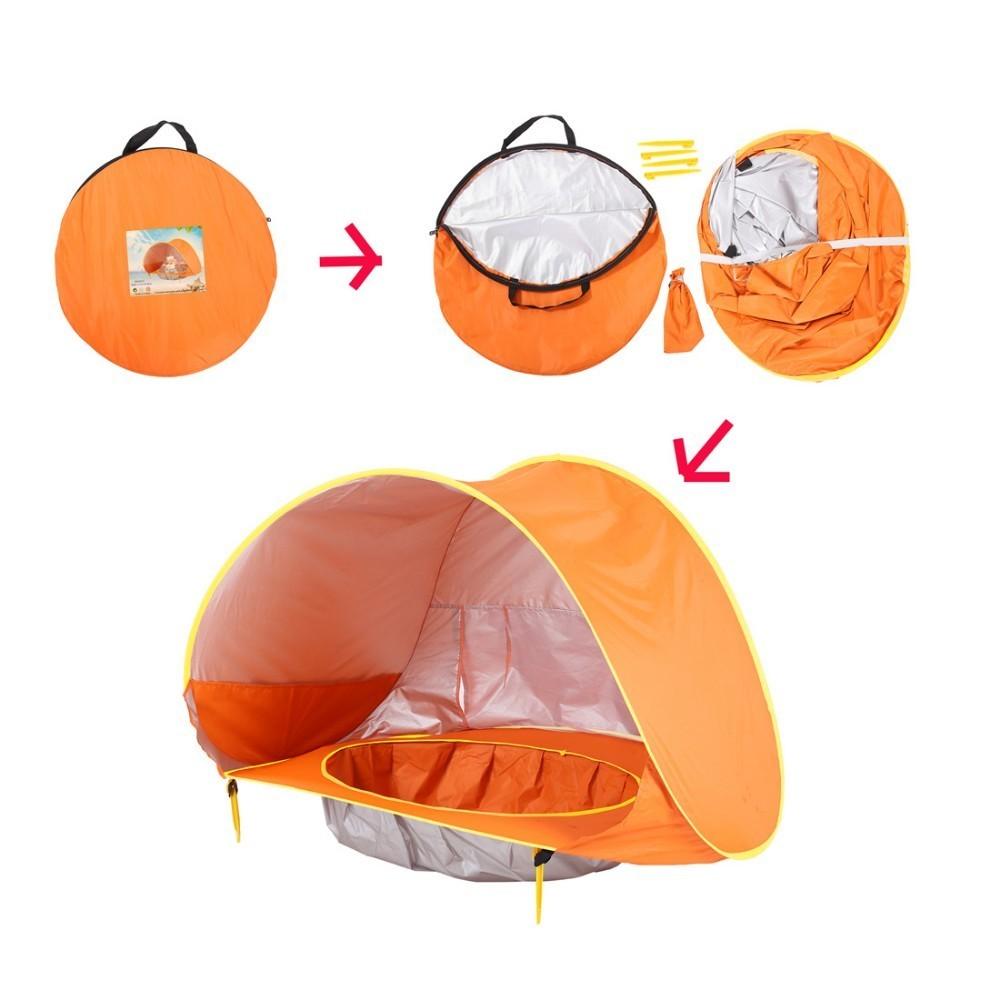 UPF 50+ Baby Strandzelt Wasserdichter Sonnenschutz UV-schützendes Sonnensegel mit Pool Kinder Outdoor Camping Sonnenschirm Strand Sonnensegel