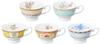 NARUMI Floral Boutique Assorted Cup and Saucer Set, 210cc, Set of 5, Microwave Safe, 41721-33459