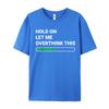 Family Short Sleeve Tops Tees Summer O Neck 100 Cotton Unisexs Tshirts Hold On Let Me Overthink Family Tees Classic