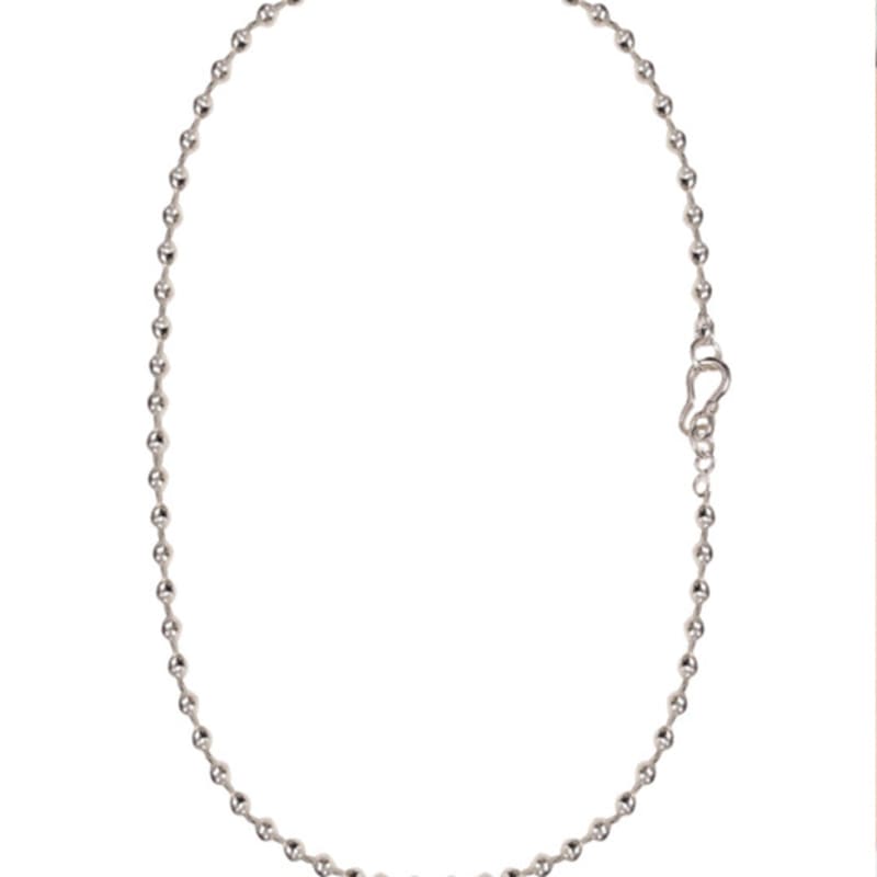LAYERMOOD 24 Mini Ball Hook Necklace-silver925
