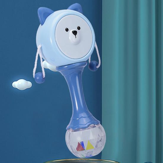 Cartoon Animal Rattle Drum Toy Cute Baby Plastic Hand Drum Emotional Comt Soothing Toy
