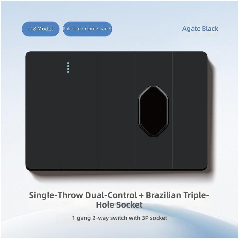 Brazil Standard Electrical 20A Socket Outlet with Usb Type-C Fast Charging 118 Type Wall Switches