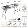 Tri-polar Outdoor Portable Folding Stainless Steel BBQ Grill