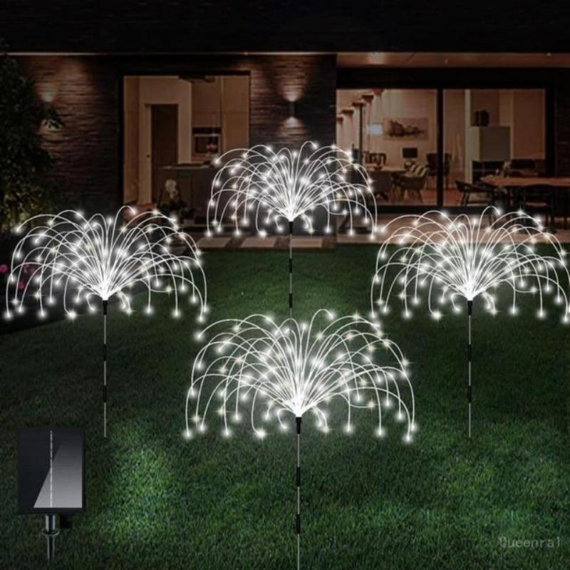 300/420 LED Outdoor Solar Garden Light, Upgraded Fireworks Light, 8 Lighting Modes,outdoor Decoration On Garden Terraces,Halloween,Christmas