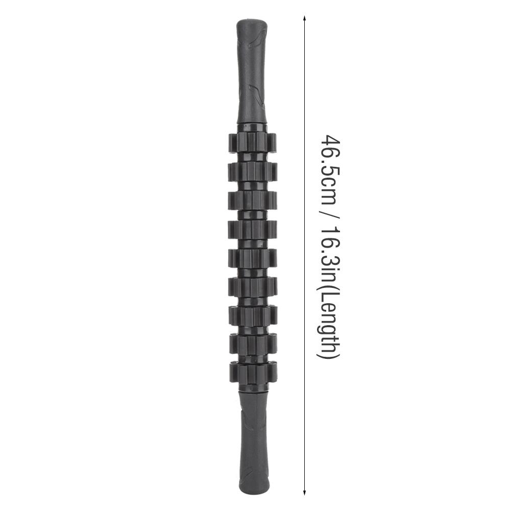 9 Gear Sports Massage Roller Stick Yoga Fitness Muscle Relax Workout Exercise Equipment Black