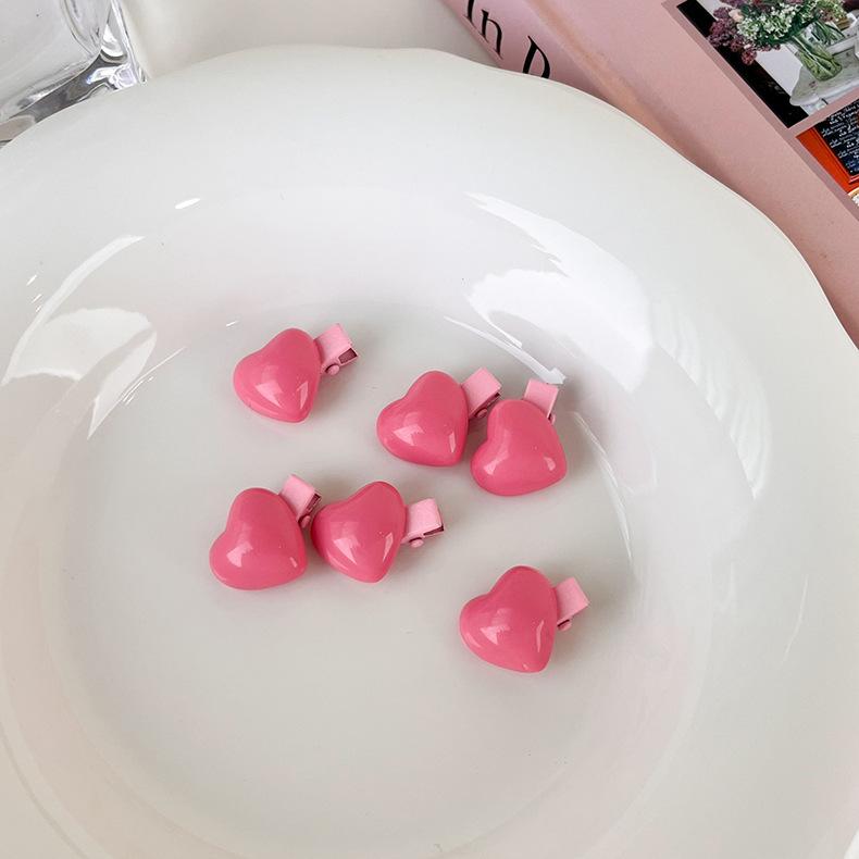 

Дівчачі рожеві любовні заколки для волосся Солодка зламана чубчик заколка затискач затискач Симпатична затискач для дзьоба качки аксесуари для волосся темно-рожевого кольору