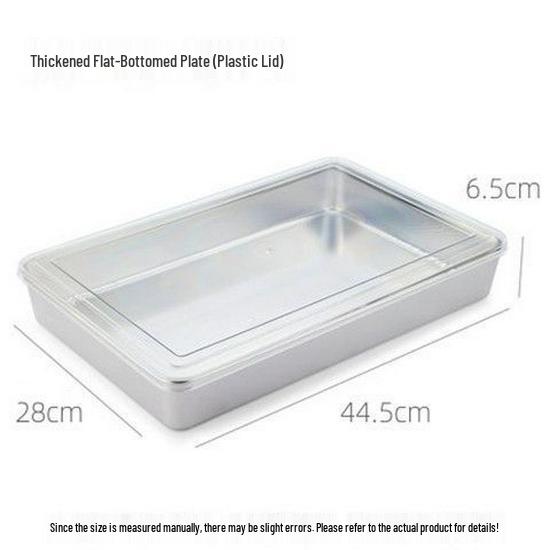 Tiramisu Stainless Steel Baking Plate with Lid - Large Rectangular Dessert Mold