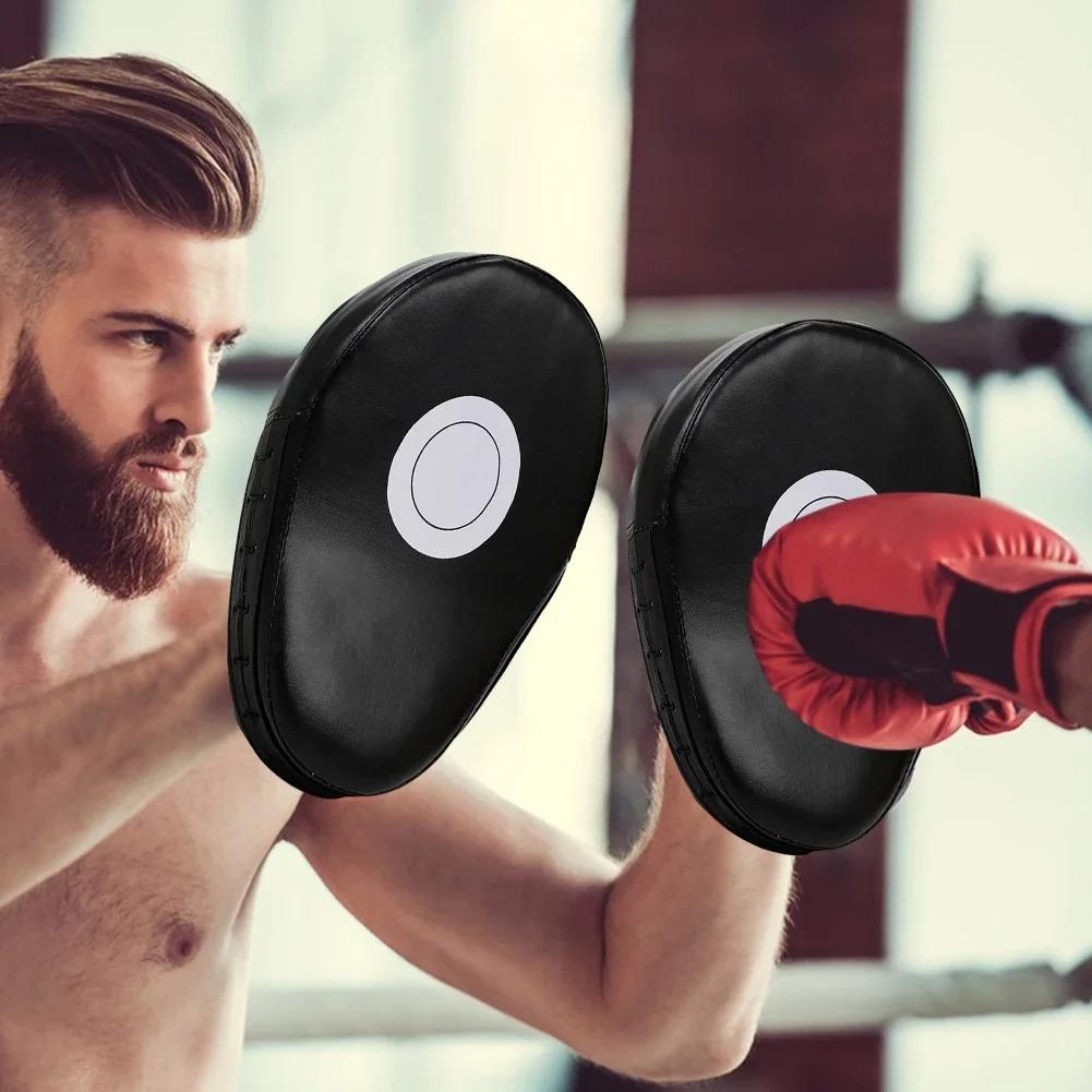 2PCS Kick Boxing Gloves Pad Punch Target Bag PU Muay Thai Free Fight Sanda Training Adults Kids Boxing Training Gloves