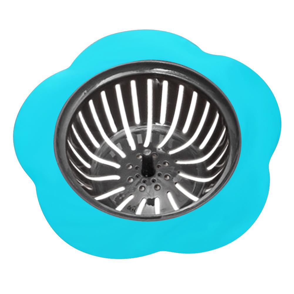 Flower Shape Sink Drains Cover Large Capacity Plastic Sink Sewer Easy Cleaning Bathroom Drainage Trap for Kitchen Bathroom