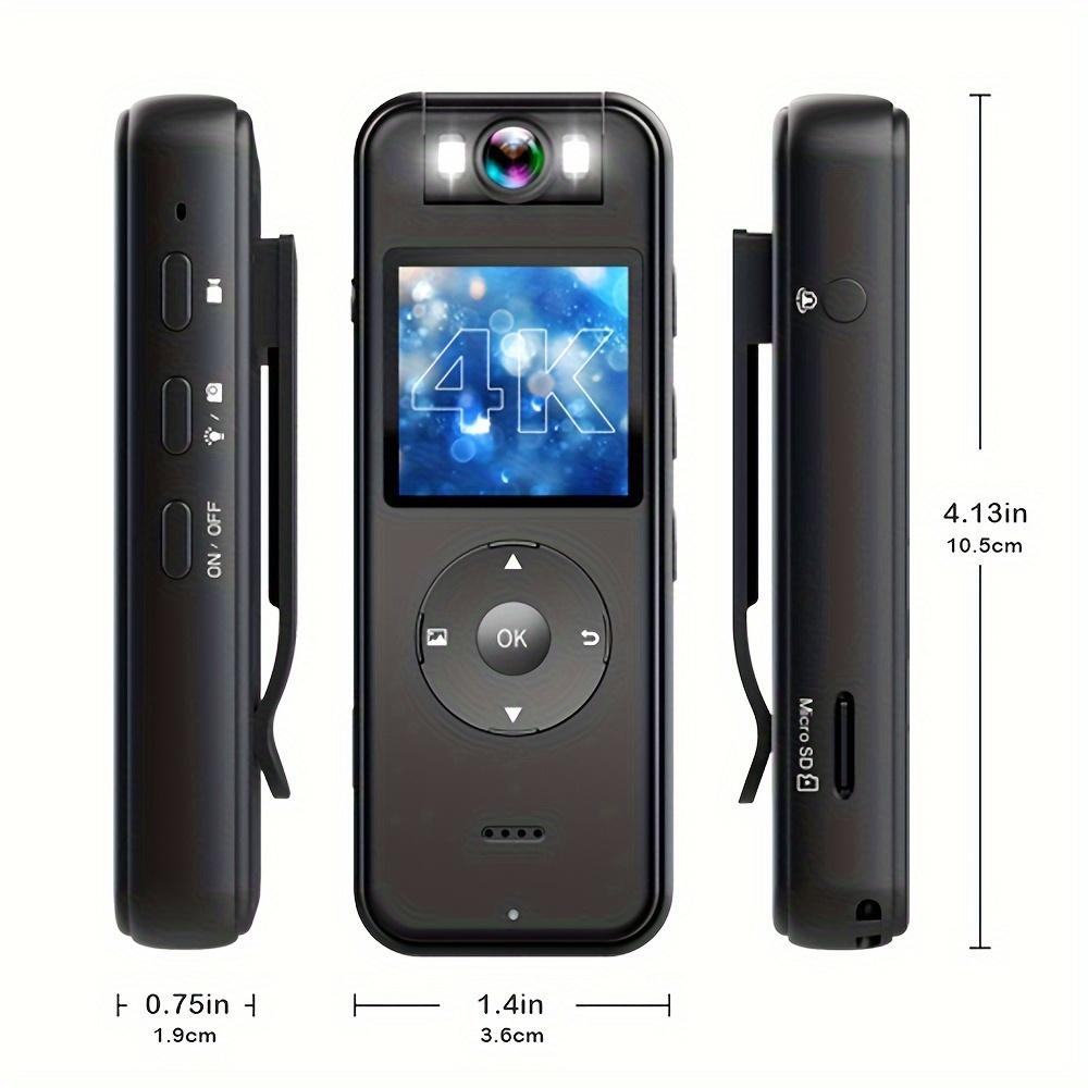 1pc Portable 4K Ultra HD Camera With WiFi Hotspot, 180° Rotatable Lens, Mini Camera For Outdoor Sports, Motorcycle & Bicycle Dash Cam