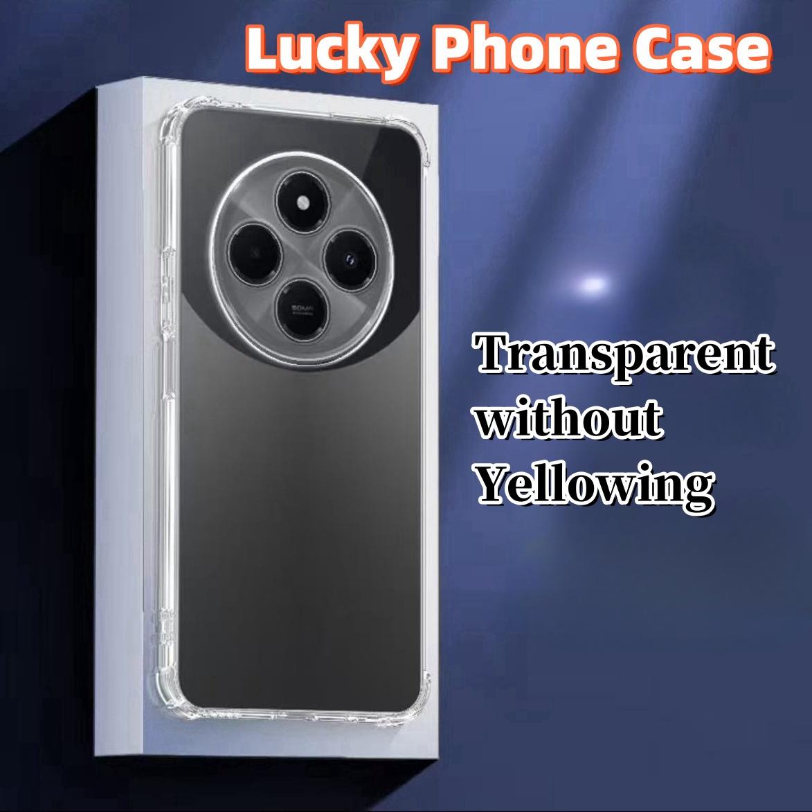 Transparent TPU Shockproof Protection Phone Case For Redmi 14C - Clear