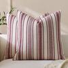 Federe Cuscino Decorativo Strisciate Texturizzate Stile Boho Farmhouse per Arredo Casa Soggiorno Letto