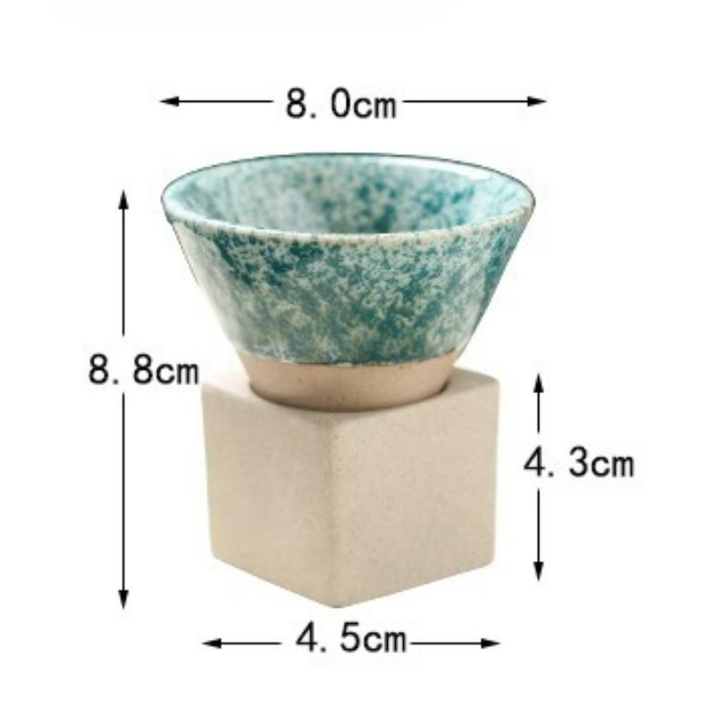 Cana de cafea ceramică în stil japonez, formă de con triunghiular, ceramică, ceașcă de ceai/cafea, retro, cană de apă pentru casă, birou, căni de cafea, nou