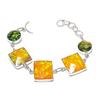 Natural Orange Triplet Opal, Opal 925 Sterling Silver Bracelet 7-8" ASB-3005