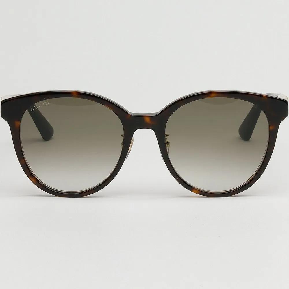 Gucci Sunglasses GG1191SK 002 Leopard Print Round Horn-rimmed
