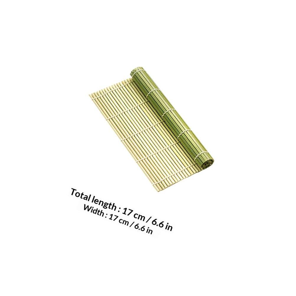 

3Pcs Bamboo Sushi Rolling Pad Stain Resistant Smooth Texture Effortless Cleaning Portable Lightweight Sushi Gadget for Beginners