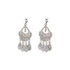 Ethnic Miao Silver Tassel Ear Clip - No-Piercing Retro Metal Earring for Women