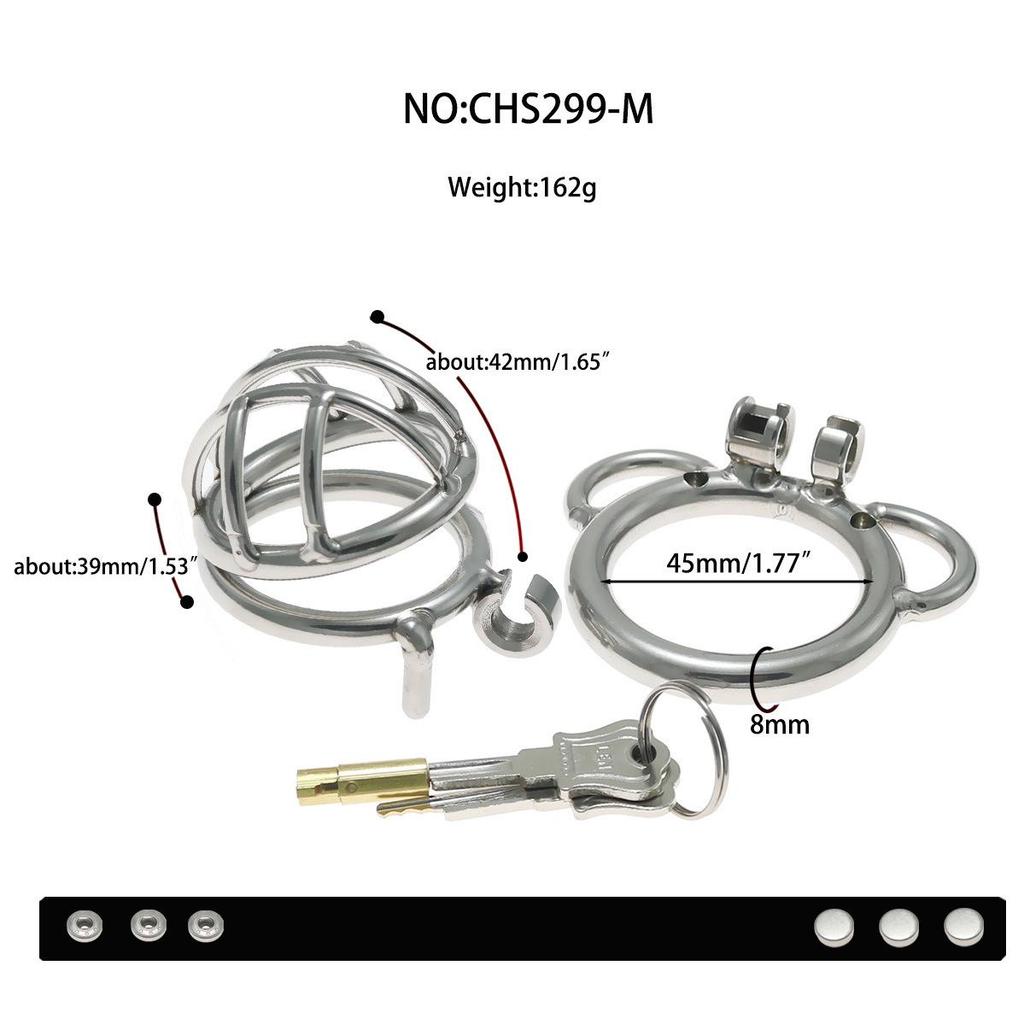 Xugu Yu Stainless Steel Chastity Lock Male Restraint Cage