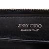 JIMMY CHOO Zip Around Purse Star studs black leather/Rhinestone Women Used