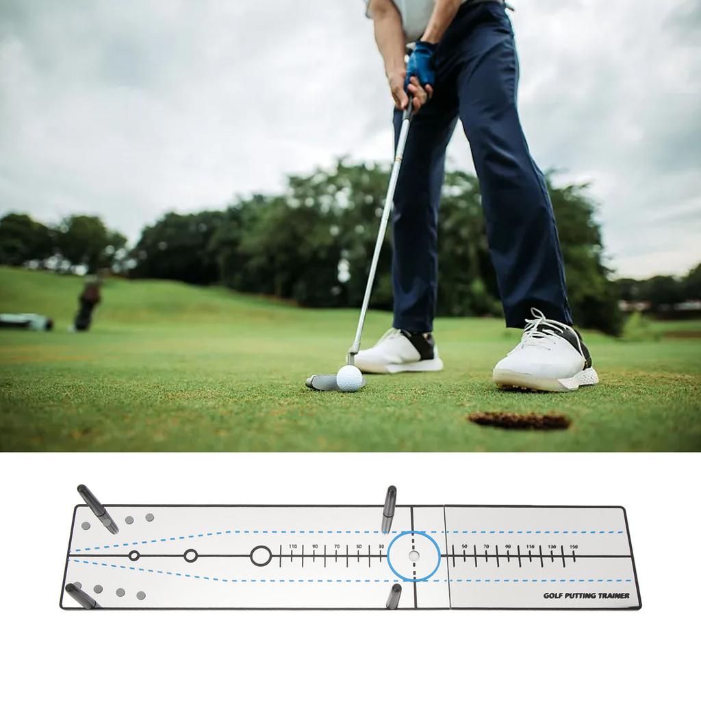 Putting Alignment Mirror with Putter Line Acrylic Foldable Alignment Tool for Training Practice Indoor Outdoor