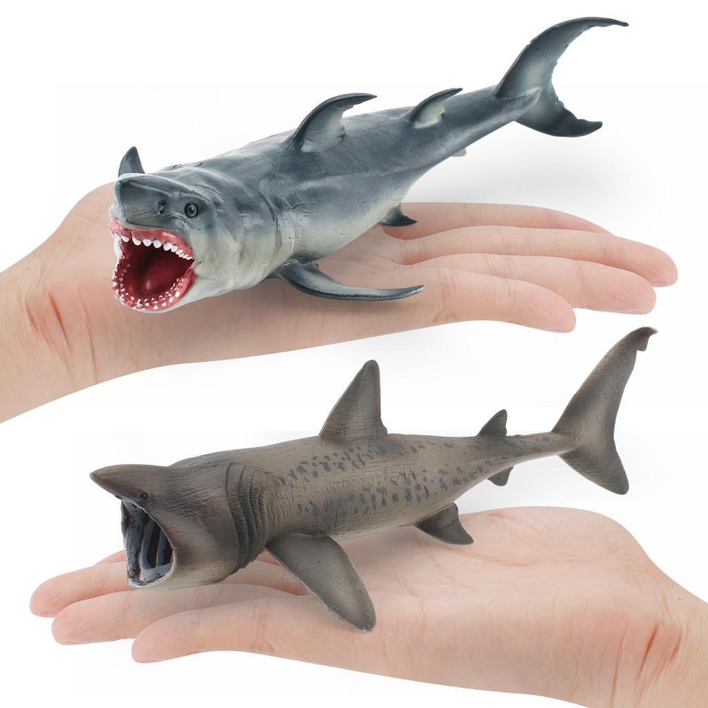 Simulation Marine Mammal Series Great White Shark Basking Shark Fish Marine Life Model Desktop Static Ornament