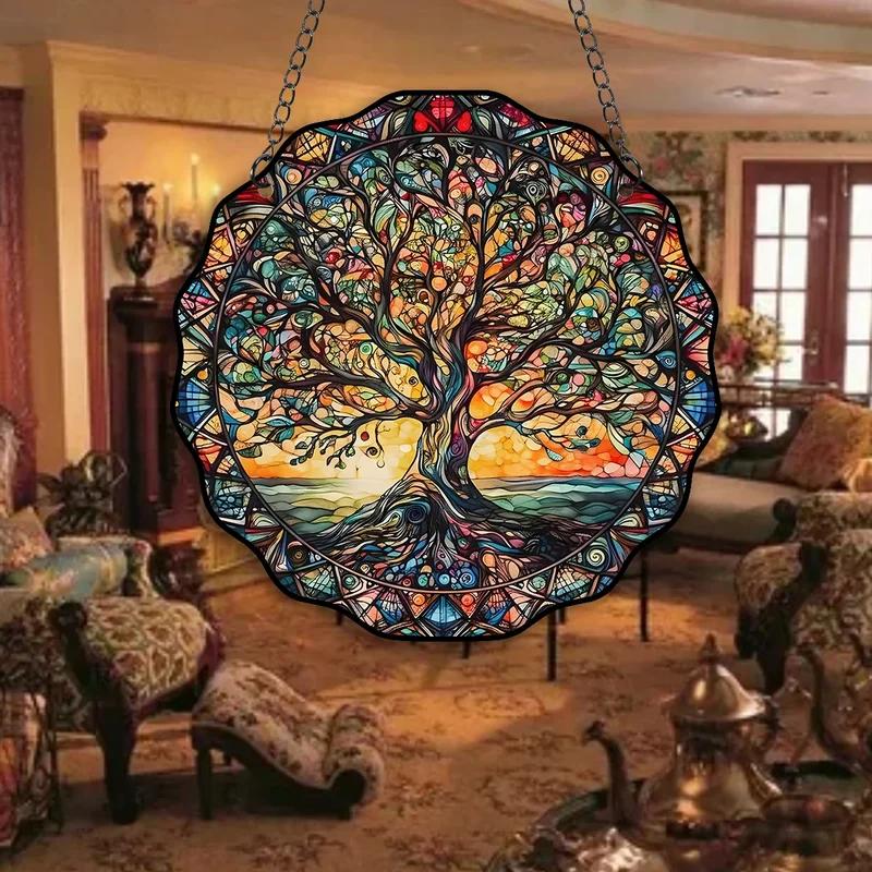 Acrylic Tree of Life Decorative Plaque, Wall Art Decoration, Welcome Sign, Pendant, Decorative Hanging Sign, Home Decoration