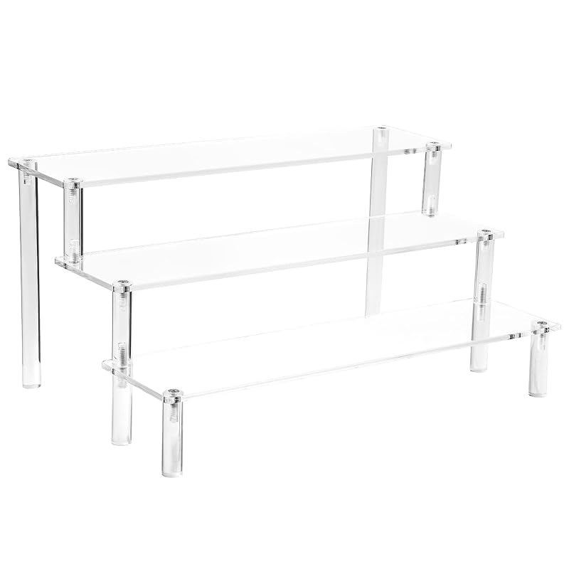 

figure acrylic clear display collection case shelf stand stand (Clear 3 steps 30cm)