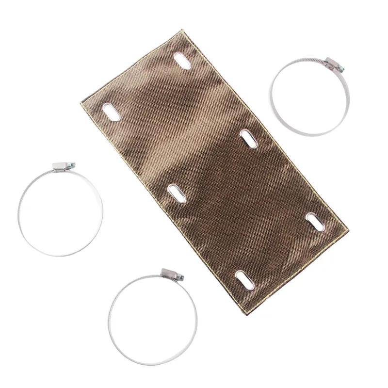 Titanium Pipe Shield Two-layer Material Design 6" x 12" Exhaust Heat Shield