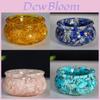 Resin Filled Natural Crystal Wealth Bowl With Handcrafted Decor For Home Gift Giving