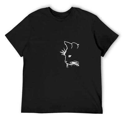 Cat Head Face White Pet Gift Shirt T-Shirt Summer Tops Anime Tshirt Funny Gifts Outfits for Men