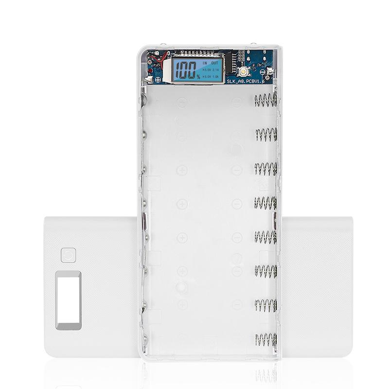 Solderless 8-Section 18650 Battery Box DIY Power Bank Kit with LCD Screen