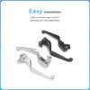 Motorcycle Handle Brake Clutch Lever for Harley Sportster XL883 1200 2004-2013 Hand Control Lever Kit Motorcycle Replacement Parts (Silver)