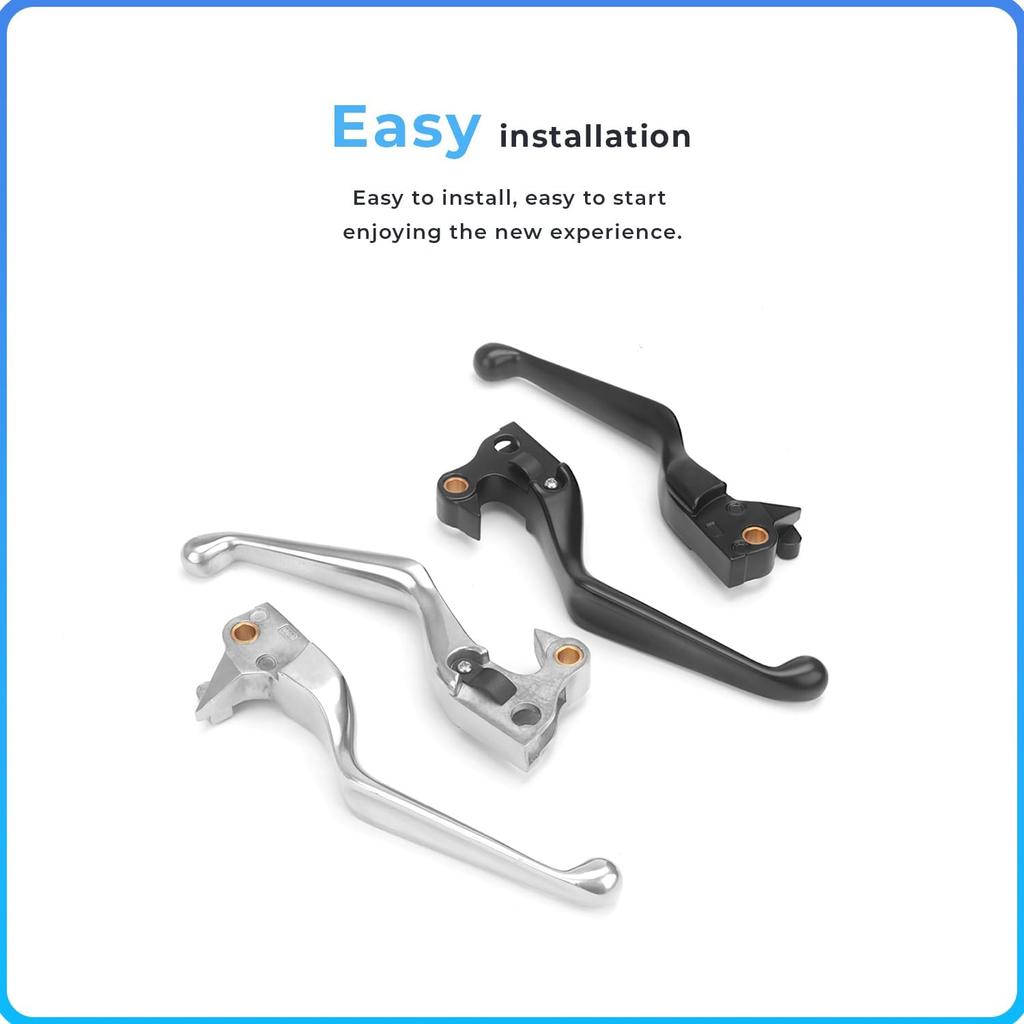 Motorcycle Handle Brake Clutch Lever for Harley Sportster XL883 1200 2004-2013 Hand Control Lever Kit Motorcycle Replacement Parts (Silver)