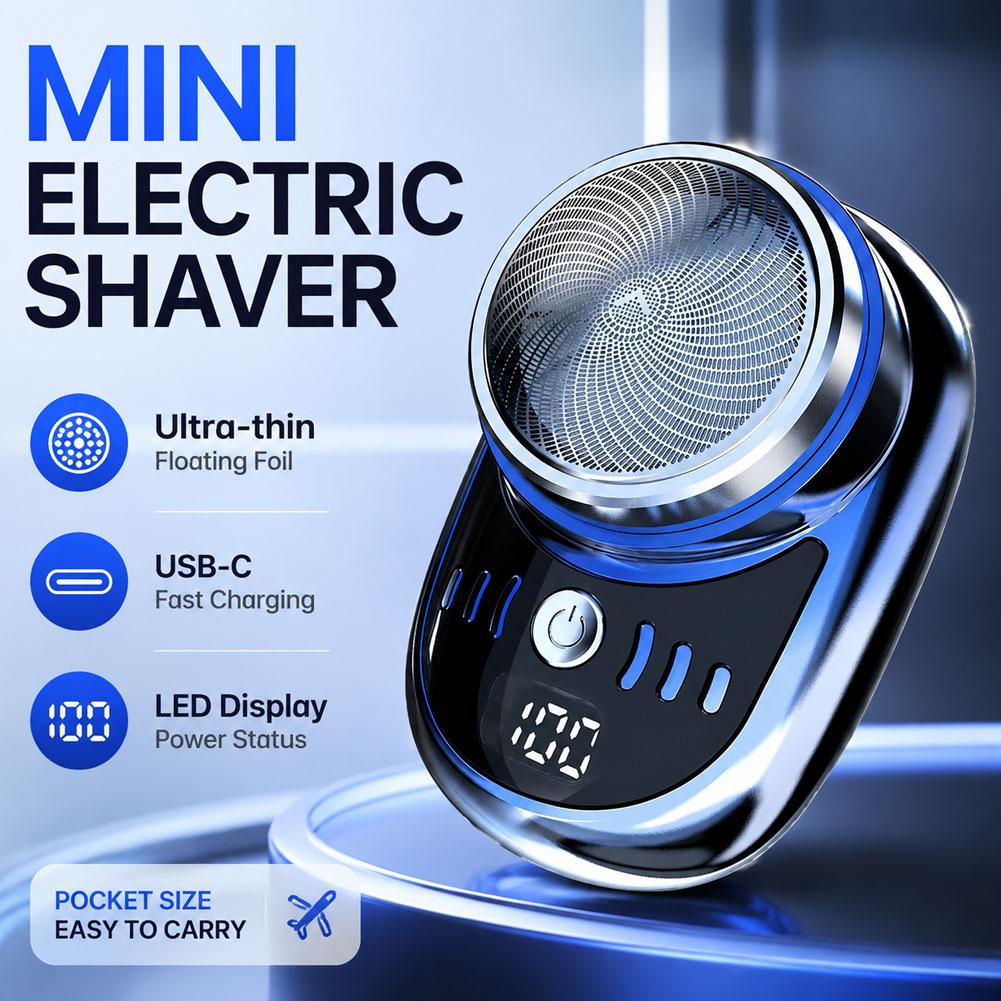 Electric Shaver Men's Shaver Washing Mini Beard Knife Compact And Portable Rechargeable Beard Trimming Tool